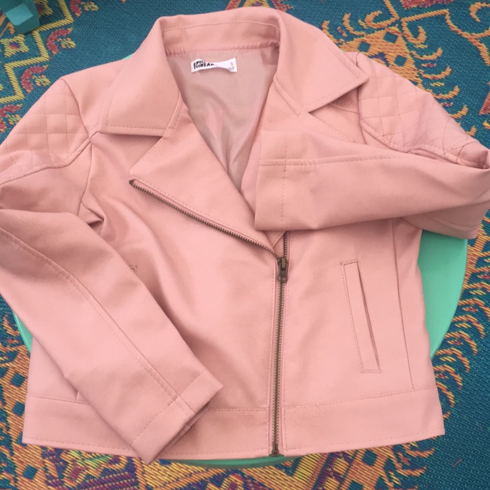 Pink soft leather jacket